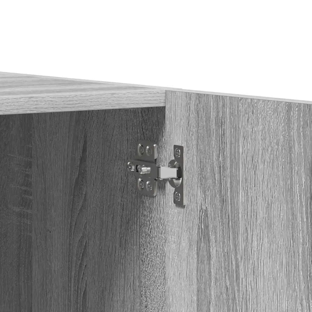 Wardrobe Grey Sonoma 80x52x180 cm with Hanging Rod