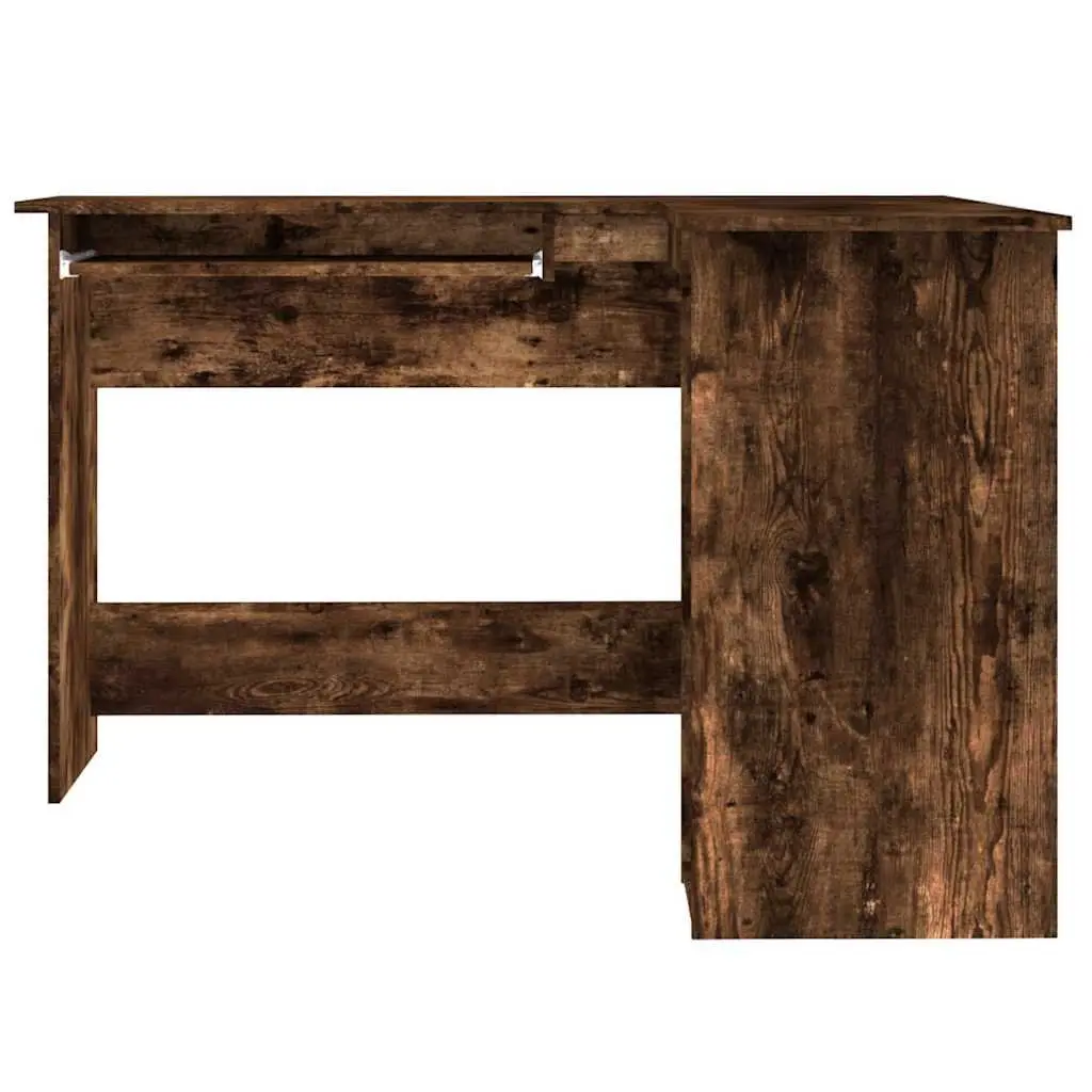 L-Shaped Corner Desk Office Workstation Engineered Wood Brown 120 x 140 x 75 cm