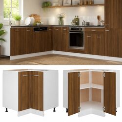 Brown Oak Kitchen Cabinet - 75.5x75.5x81.5 cm Specifications
