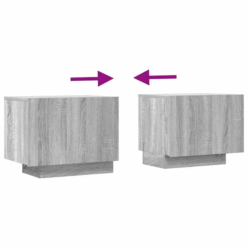 TV Cabinet Grey Sonoma Engineered Wood Media Unit 100W x 35D x 40H cm