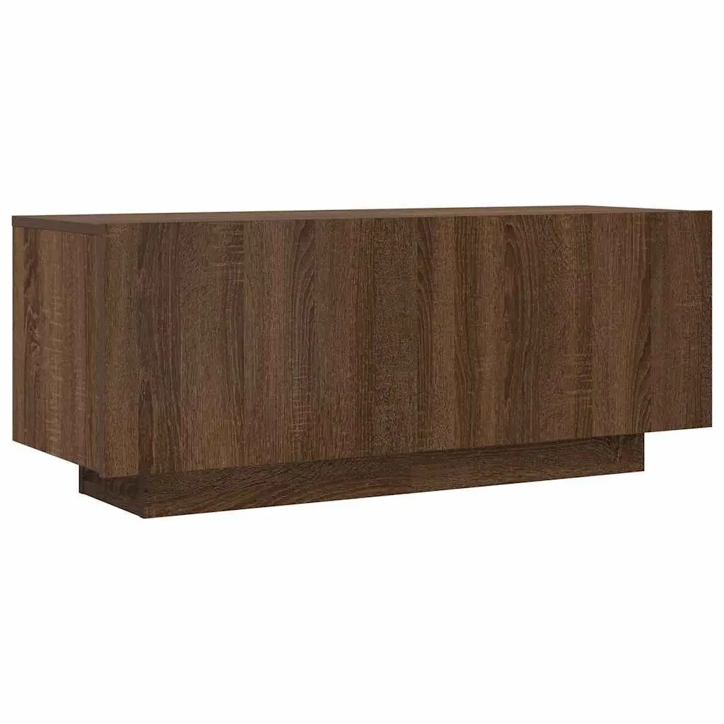 TV Cabinet Living Room Brown Oak Engineered Wood 100x35x40 cm