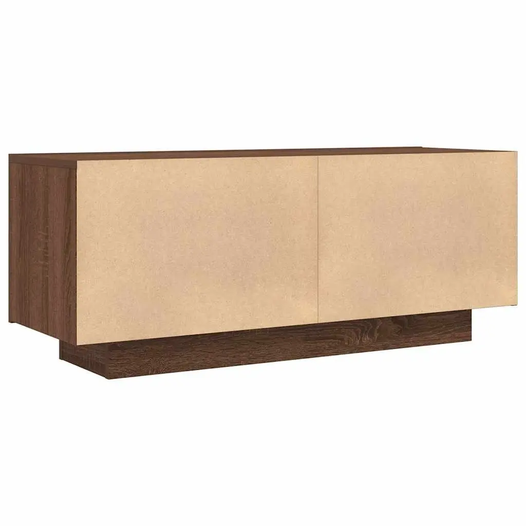 TV Cabinet Living Room Brown Oak Engineered Wood 100x35x40 cm