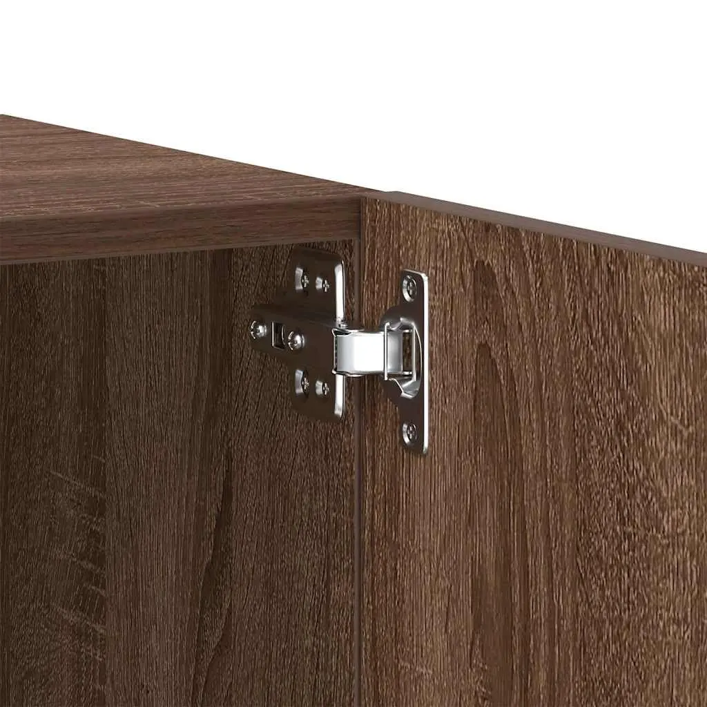 TV Cabinet Living Room Brown Oak Engineered Wood 100x35x40 cm