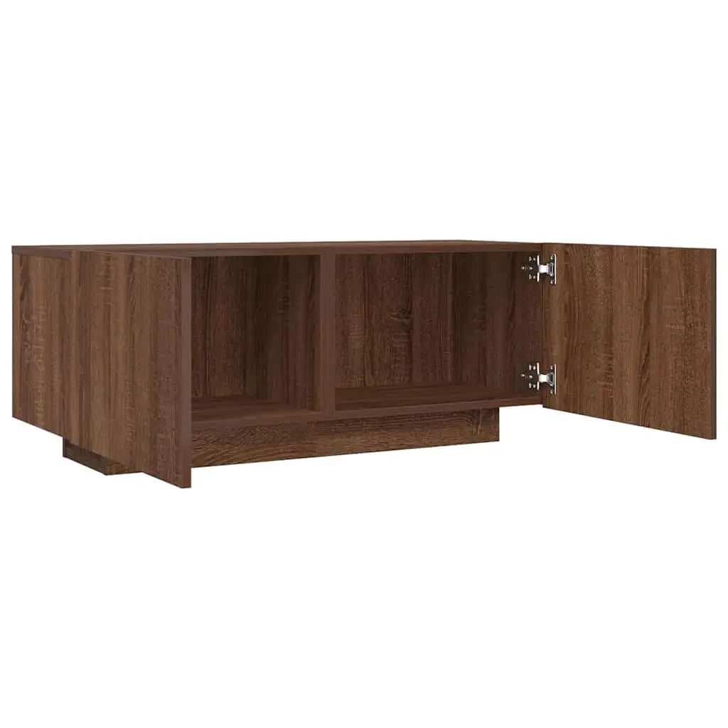 TV Cabinet Living Room Brown Oak Engineered Wood 100x35x40 cm