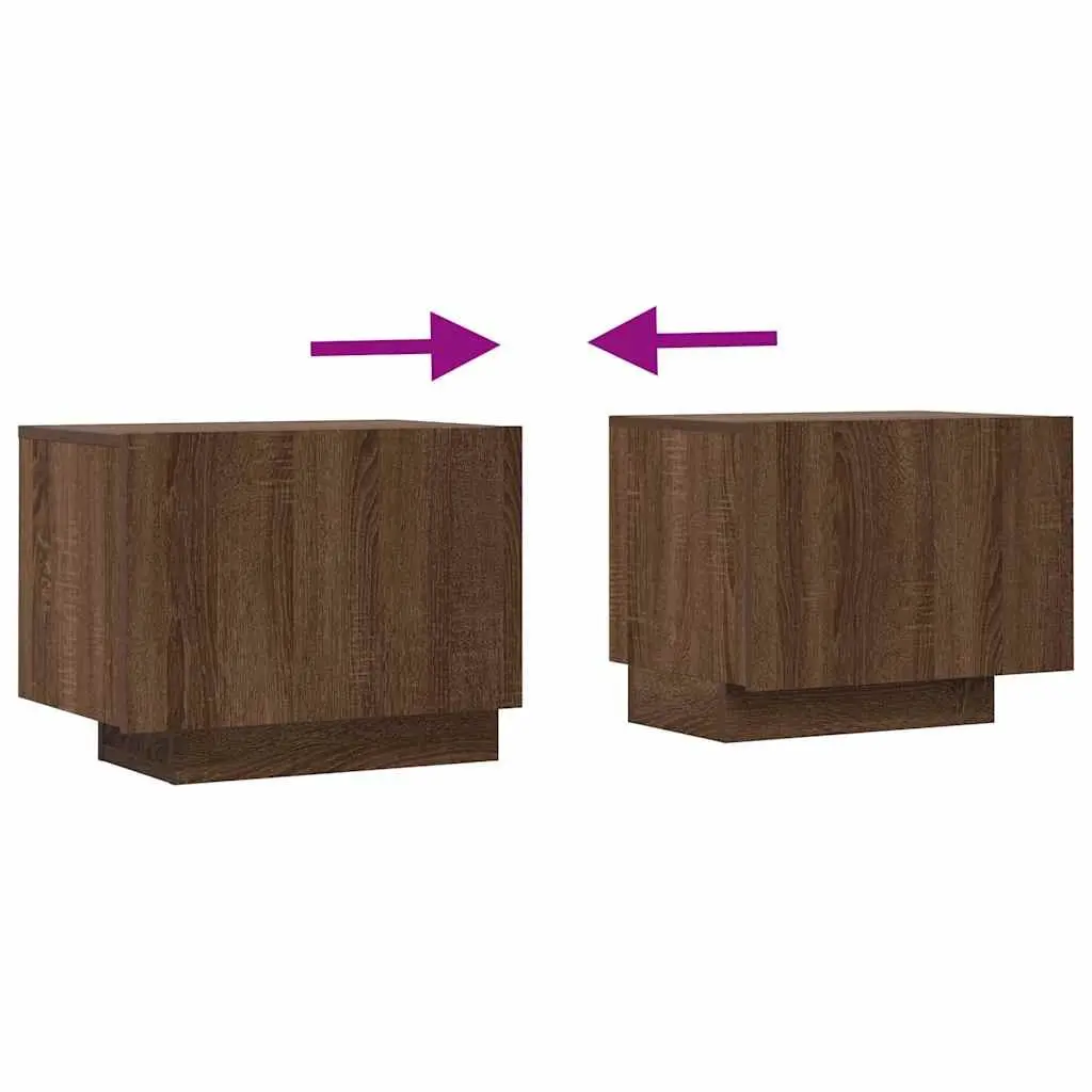 TV Cabinet Living Room Brown Oak Engineered Wood 100x35x40 cm