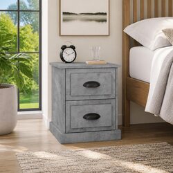 Specifications of Grey Bedside Cabinet 39x39x47.5 cm