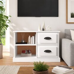 Engineered Wood TV Cabinet - 73 x 35.5 x 47.5 cm, White