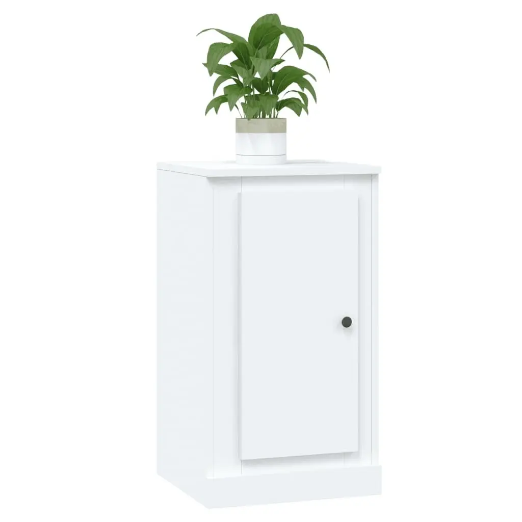 Sideboards 2 Piece White Storage Cabinet Cupboard Engineered Wood Home Furniture