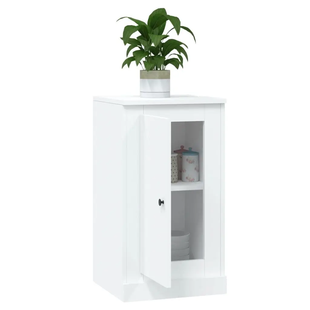 Sideboards 2 Piece White Storage Cabinet Cupboard Engineered Wood Home Furniture