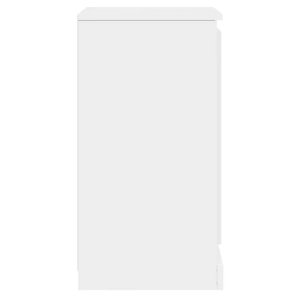 White High Gloss Sideboard Storage Cabinet Engineered Wood Cupboard Furniture