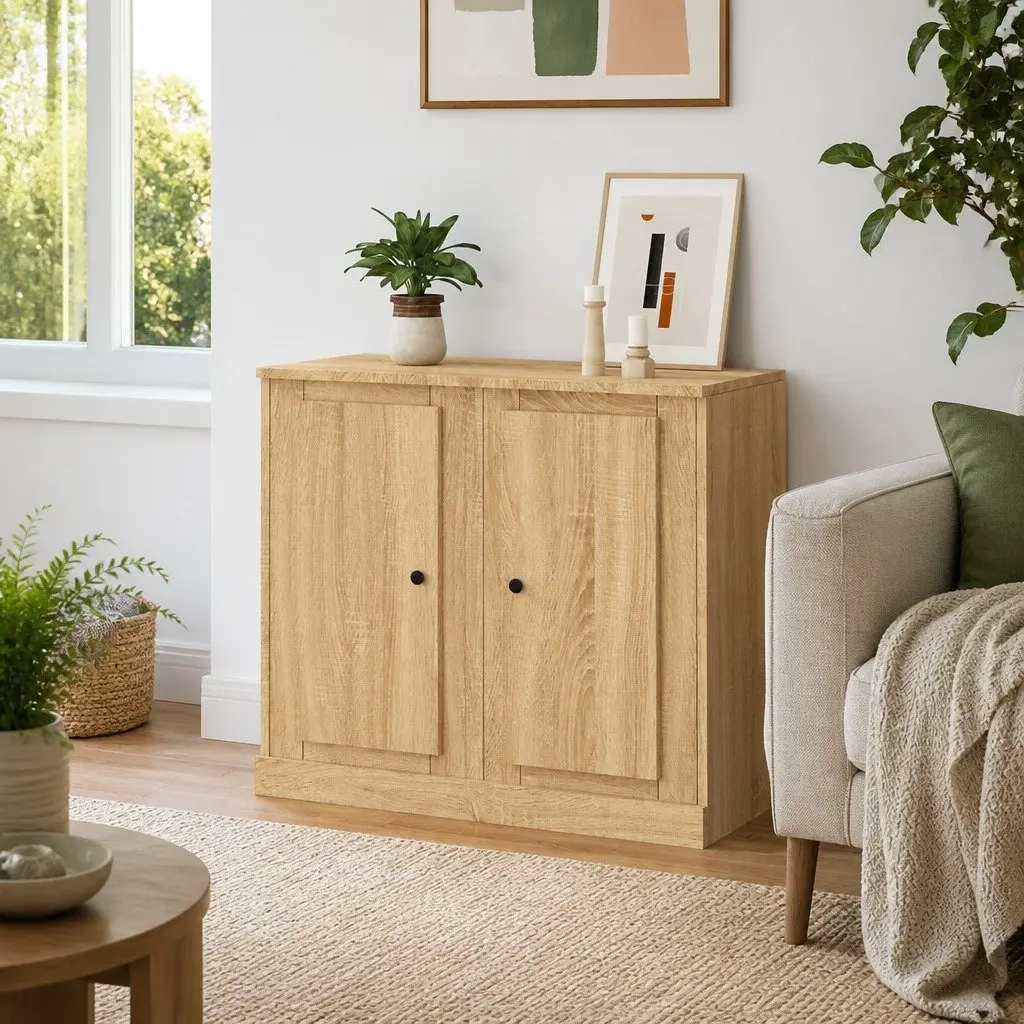 2 Brown Engineered Wood Sideboards