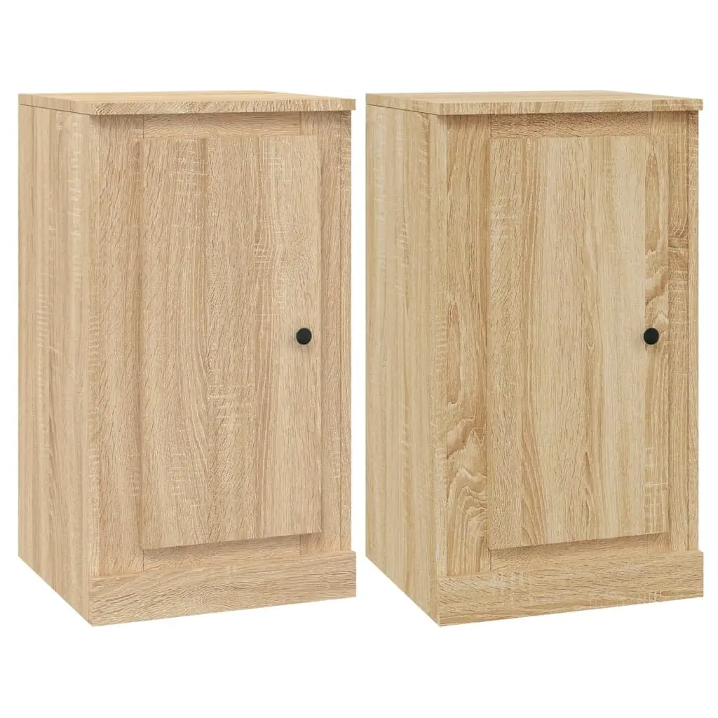2 Brown Engineered Wood Sideboards