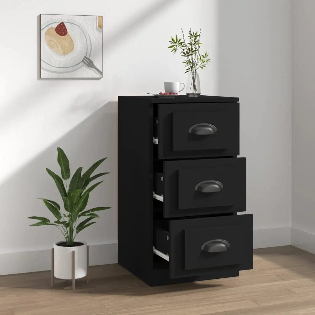 Black Sideboard Storage Cabinet for Home Use 36 x 35.5 x 67.5 cm