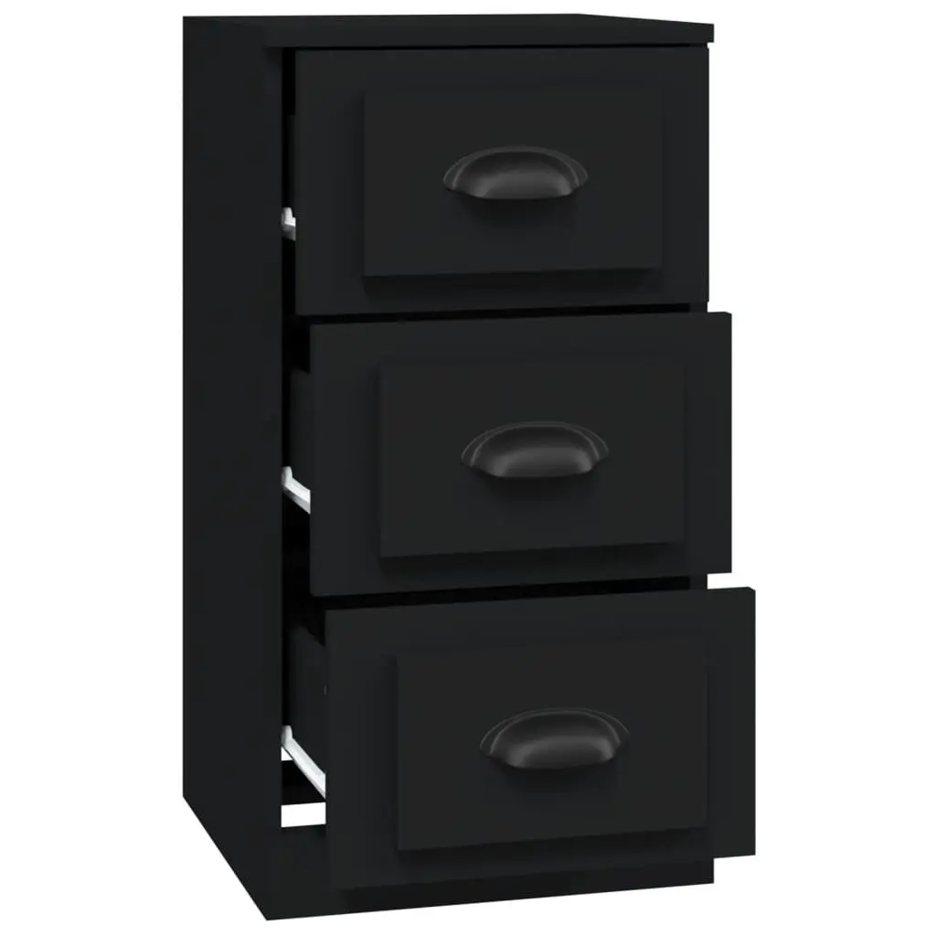 Black Sideboard Storage Cabinet for Home Use 36 x 35.5 x 67.5 cm