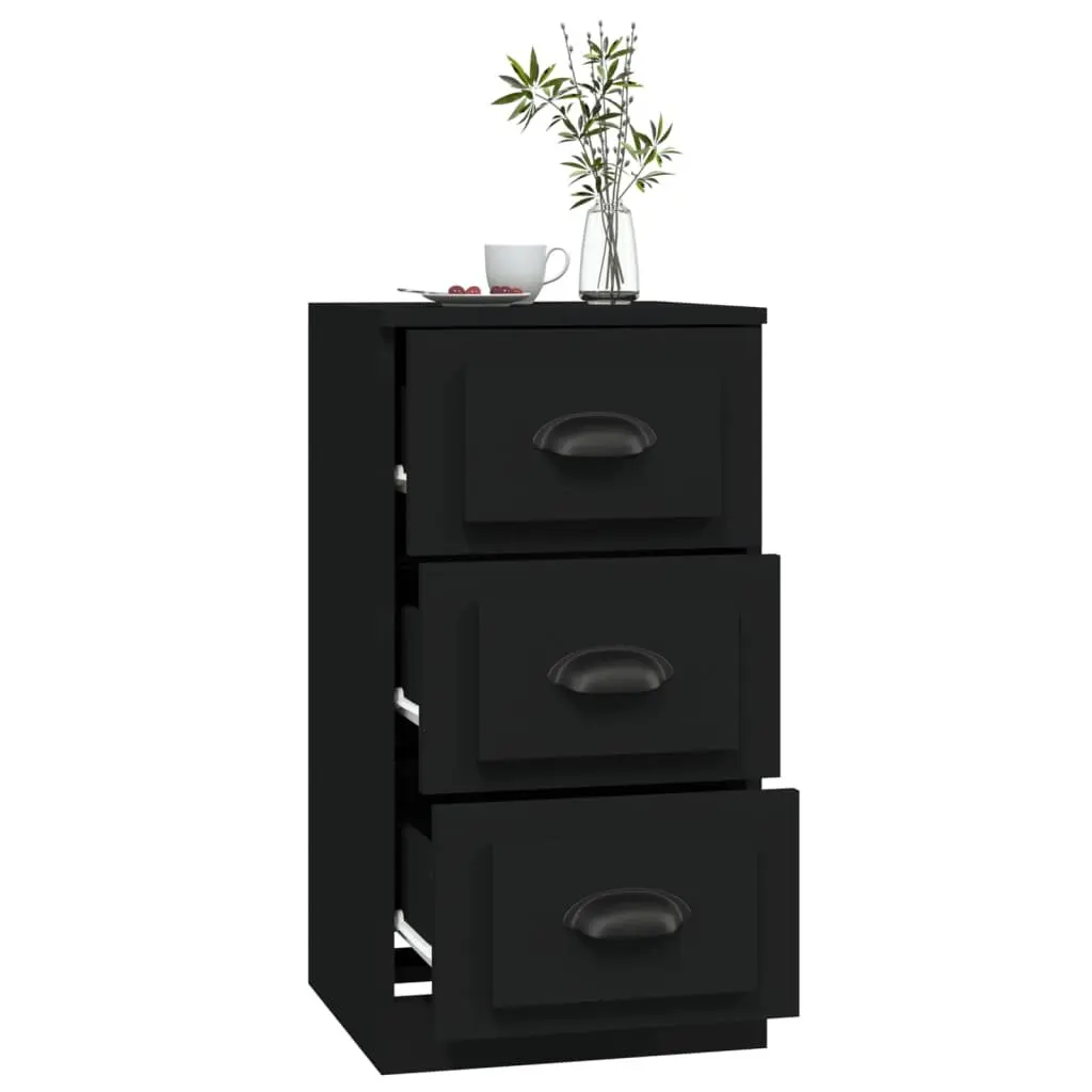 Black Sideboard Storage Cabinet for Home Use 36 x 35.5 x 67.5 cm