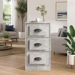 Sideboard Grey Storage Cabinet Engineered Wood Living Room Furniture Display
