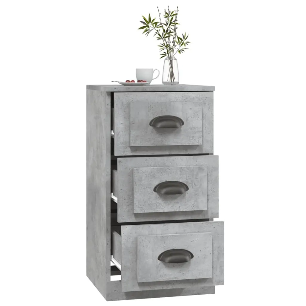 Sideboard Grey Storage Cabinet Engineered Wood Living Room Furniture Display