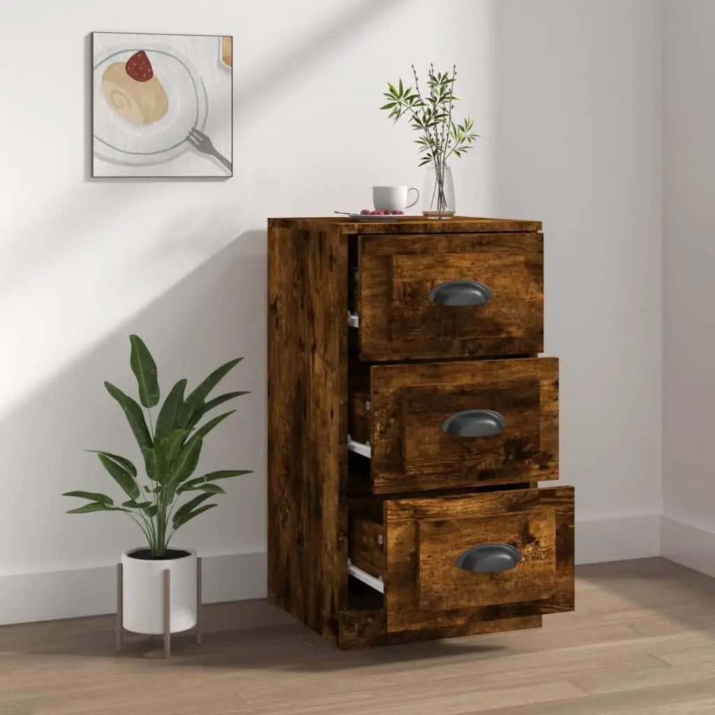 Sideboard Storage Cabinet Display Furniture for Home Brown Engineered Wood 36x35.5x67.5cm
