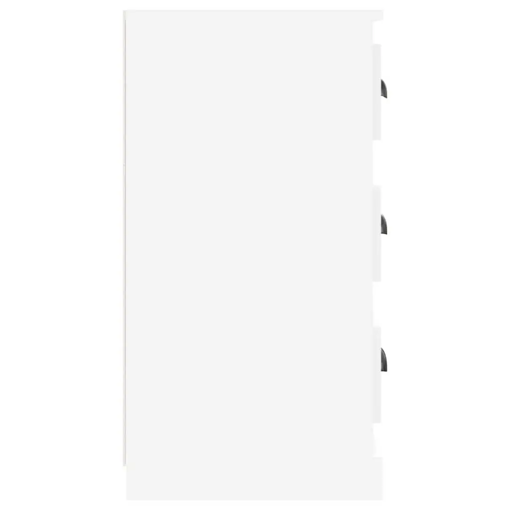 Sideboard Cabinet Storage Buffet for Home 70cm x 35.5cm x 67.5cm High Gloss White Engineered Wood Furniture