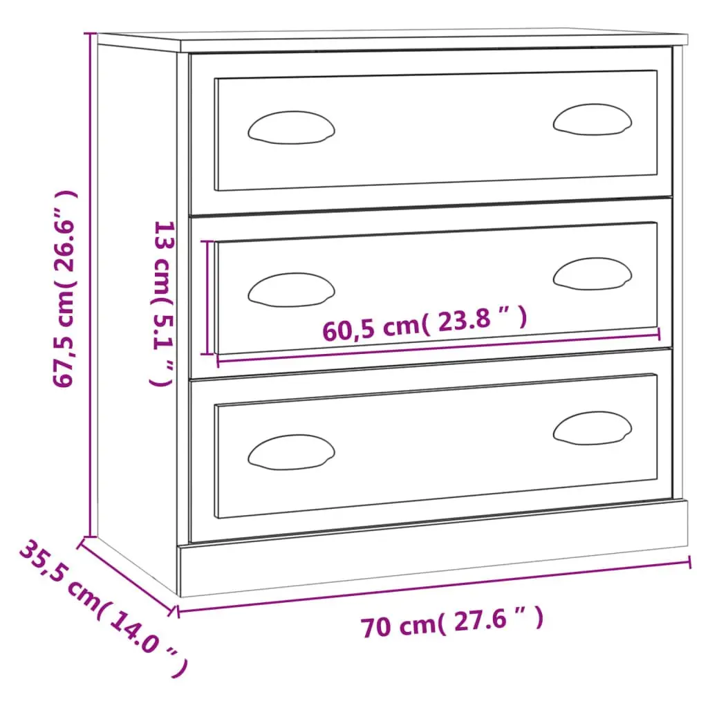 Engineered Wood Brown Storage Sideboard