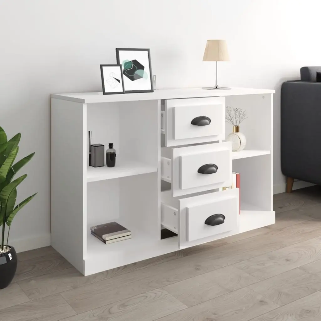 White Sideboard Cabinet Storage Buffet