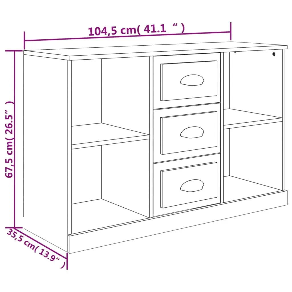 White Sideboard Cabinet Storage Buffet