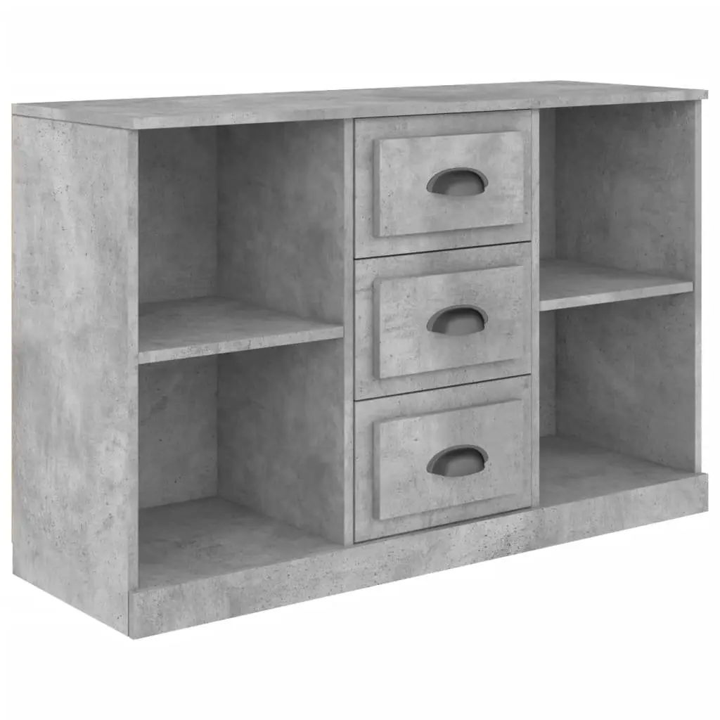 Grey Sideboard Storage Cabinet for Living Room 104.5L x 35.5W x 67.5H cm
