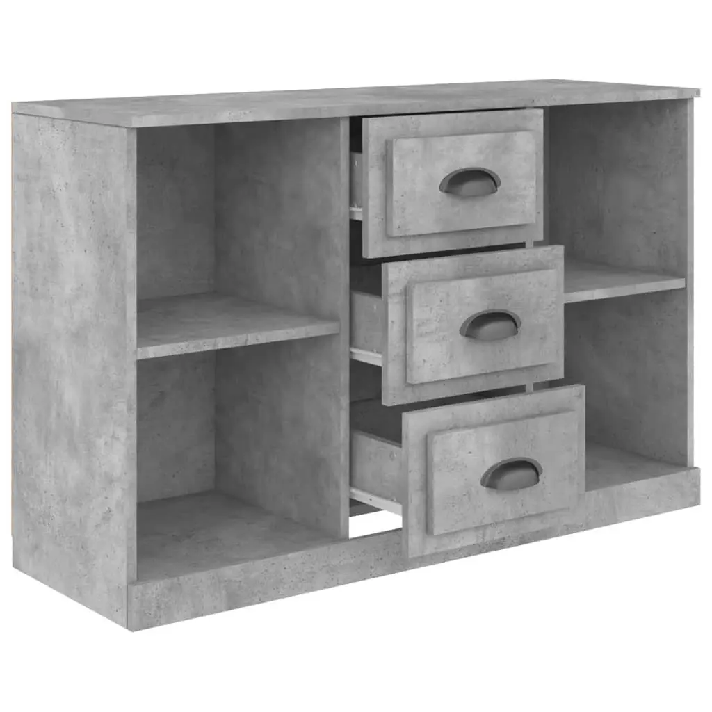 Grey Sideboard Storage Cabinet for Living Room 104.5L x 35.5W x 67.5H cm