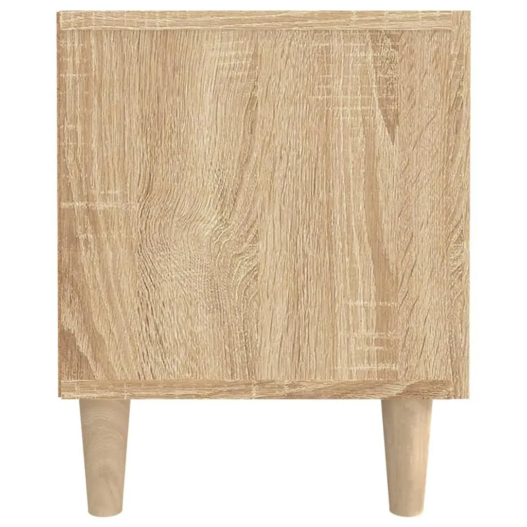 TV Cabinet Brown Engineered Wood Media Unit Storage Doors Compartments Furniture