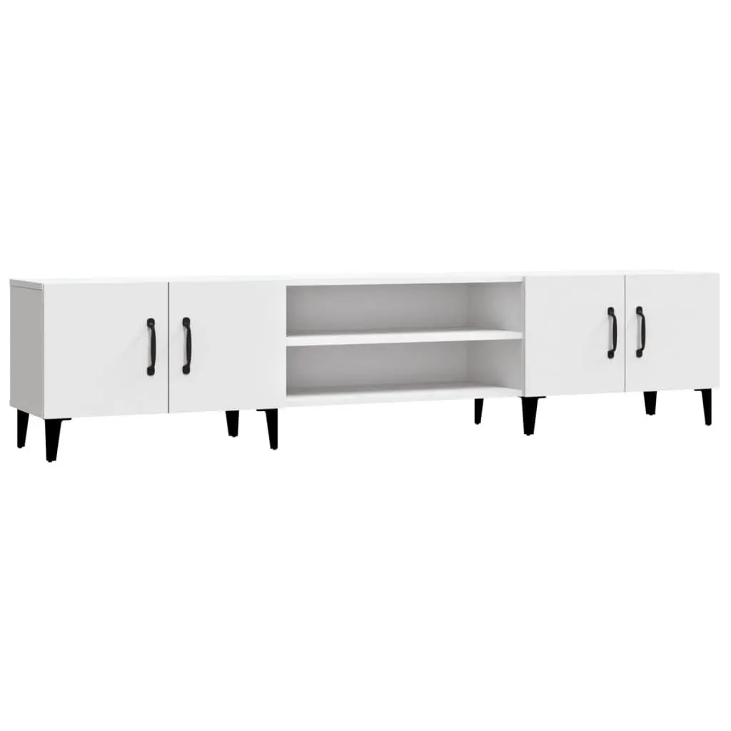 Engineered Wood TV Cabinet with 4 Storage Compartments