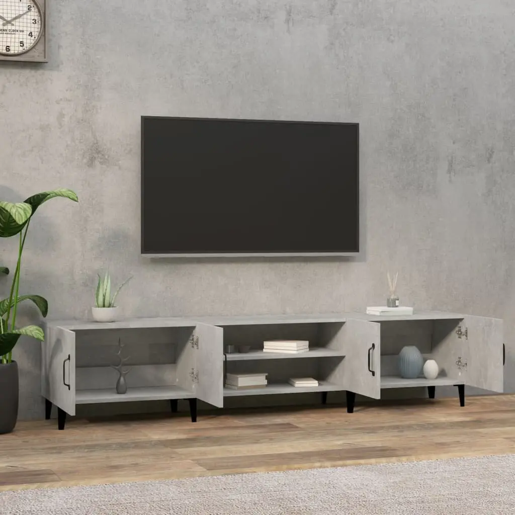 Grey TV Cabinet Storage Unit
