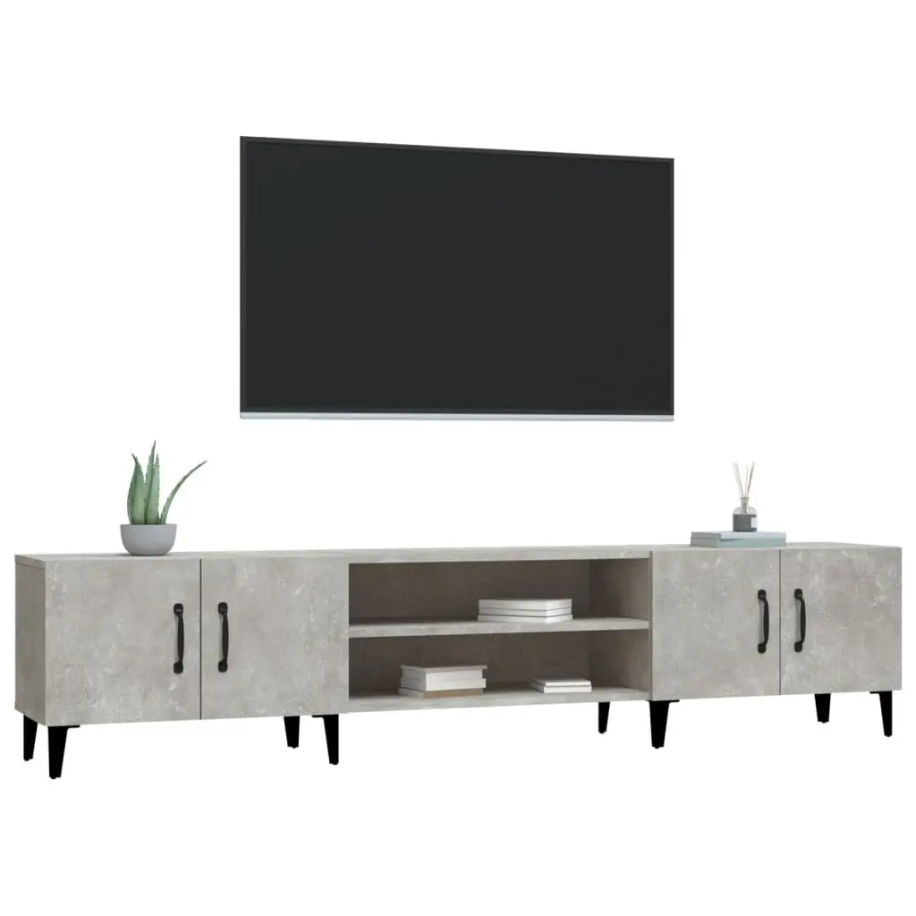 Grey TV Cabinet Storage Unit