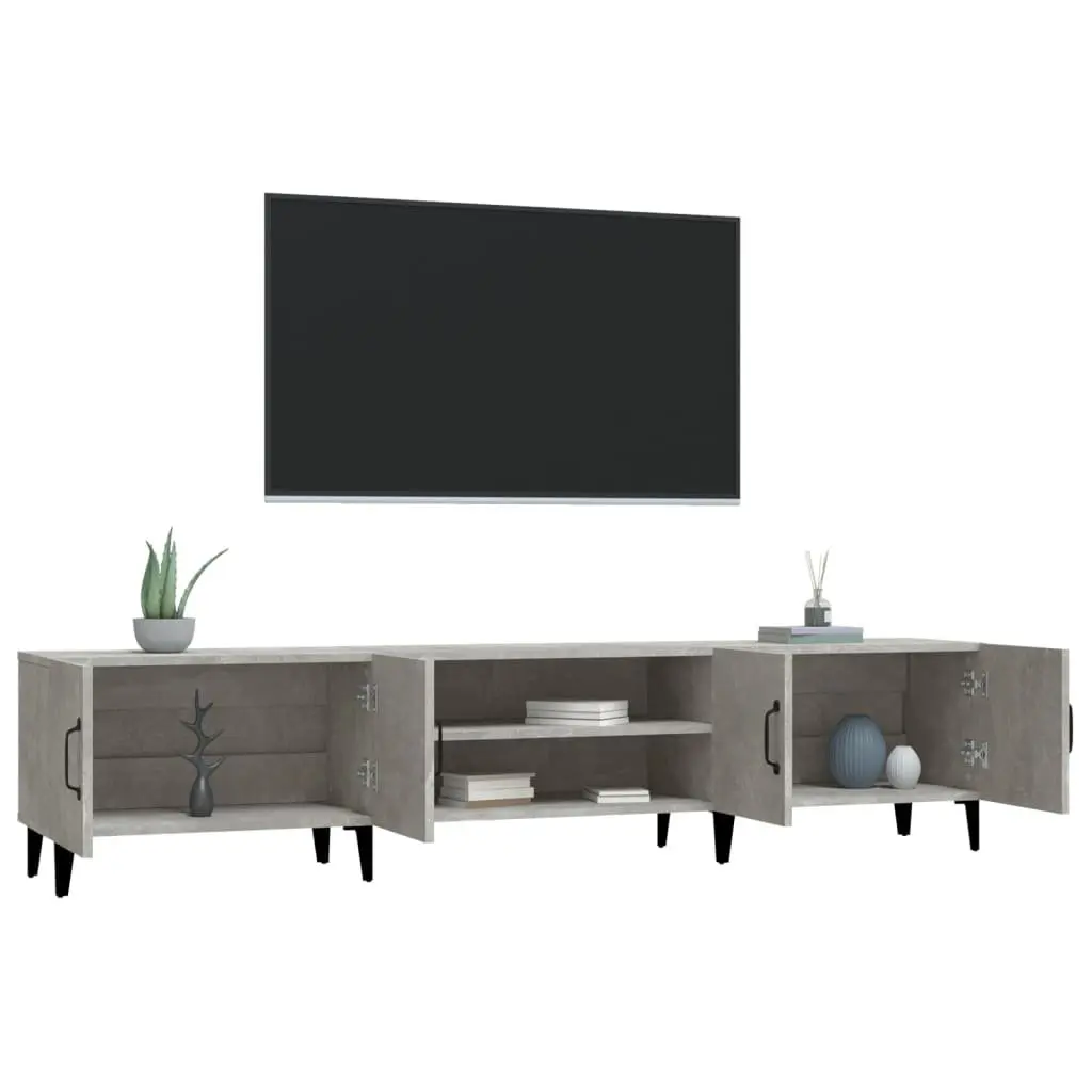 Grey TV Cabinet Storage Unit
