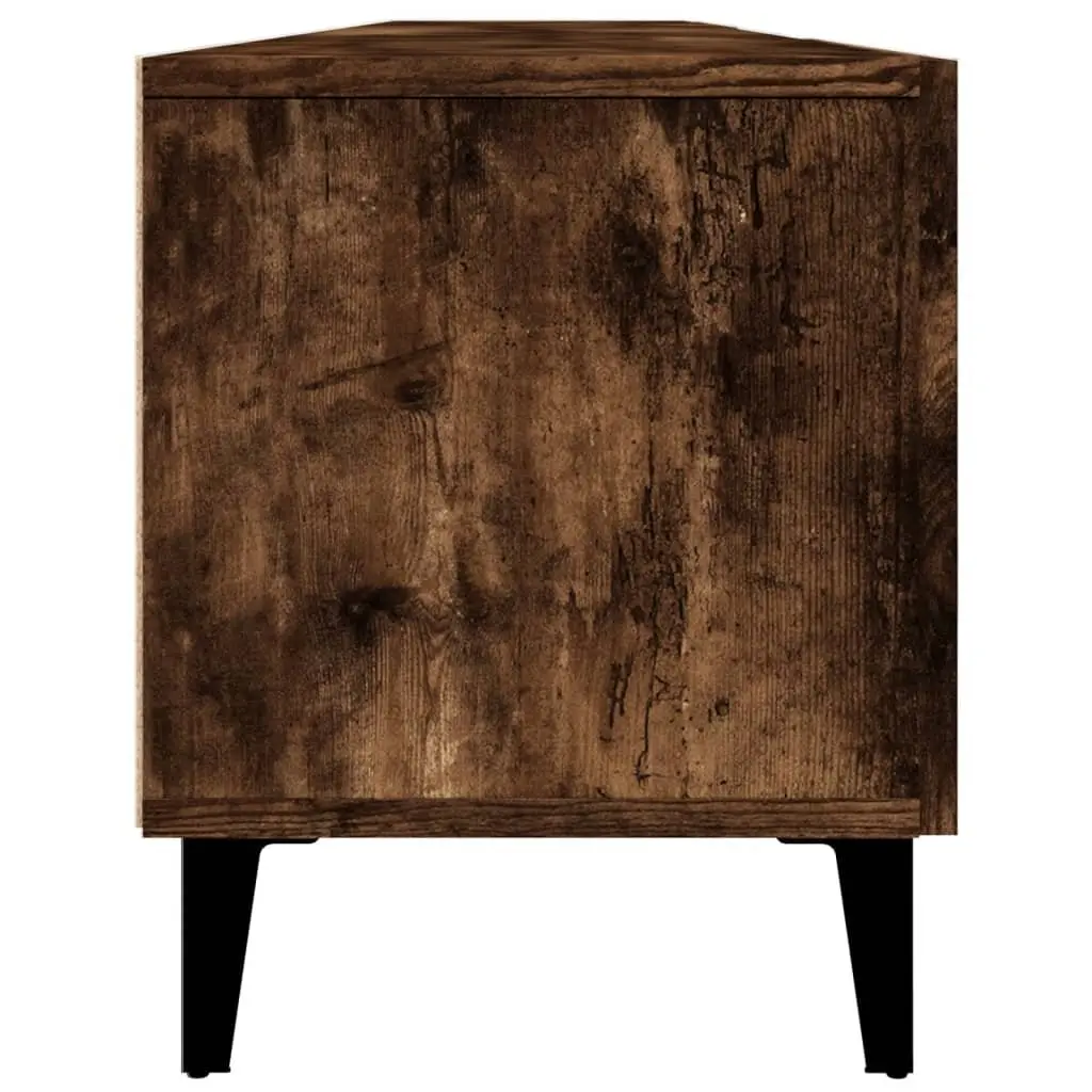 TV Cabinet for Living Room Brown 180x31.5x40 cm Engineered Wood Storage Unit with 4 Doors and 4 Compartments