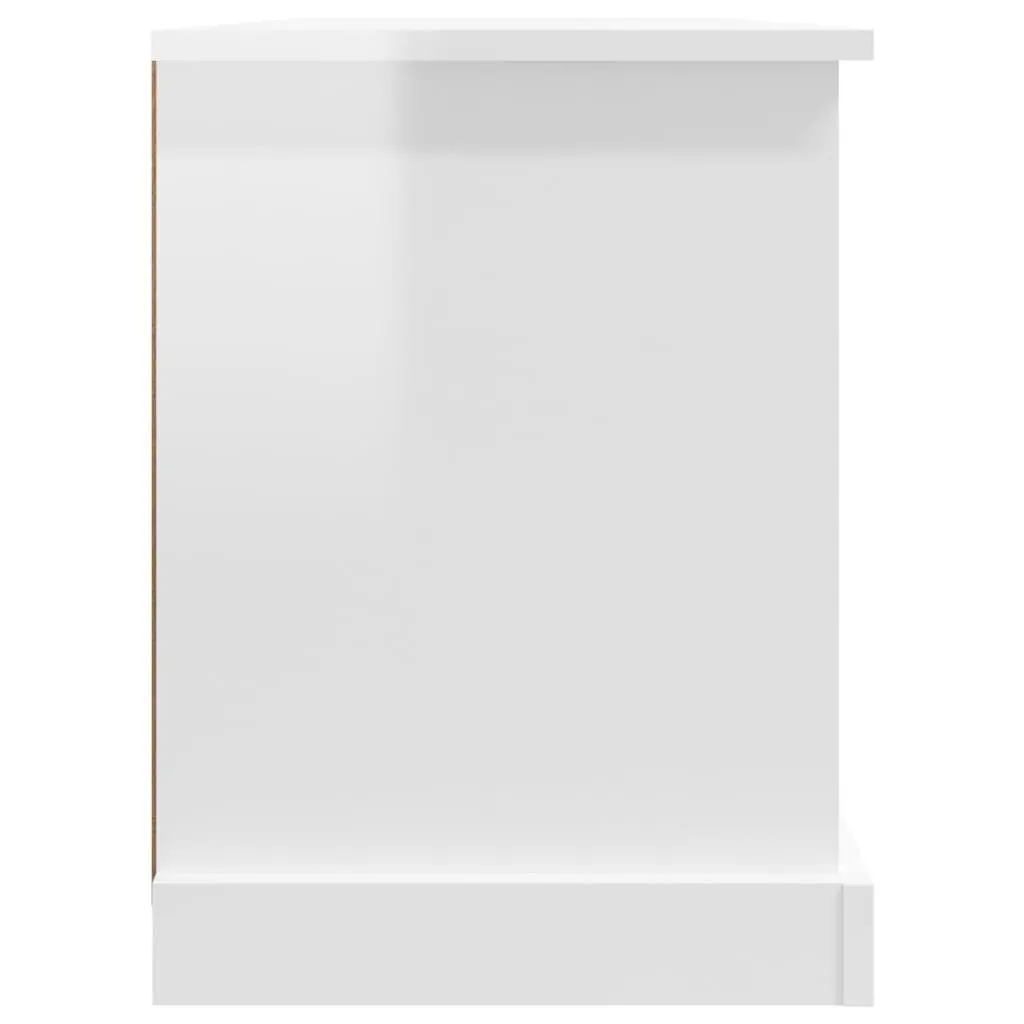 TV Cabinet for Living Room High Gloss White 99.5 x 35.5 x 48 cm
