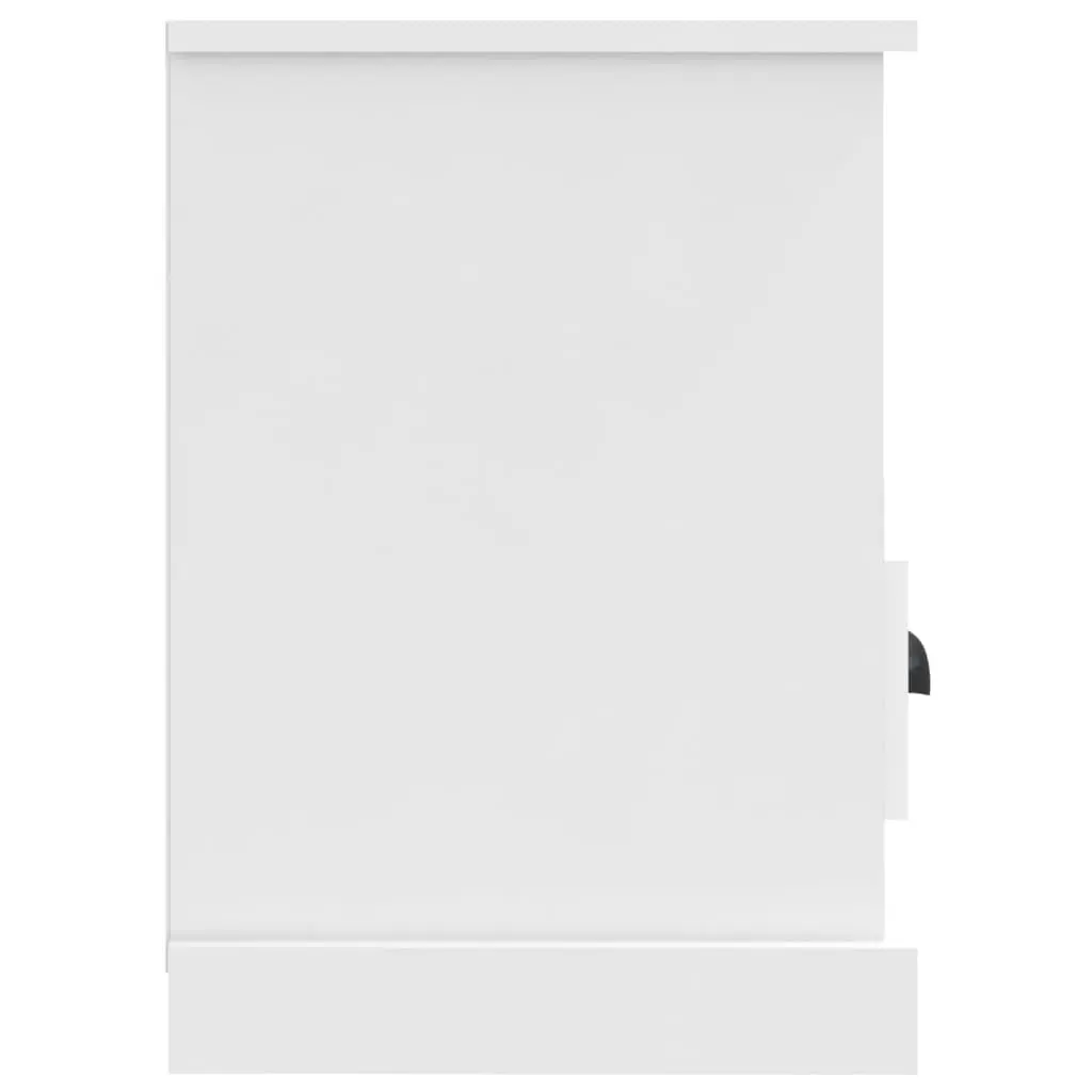 TV Cabinet for Living Room 80x35x50 cm White Engineered Wood Storage Unit with Drawers
