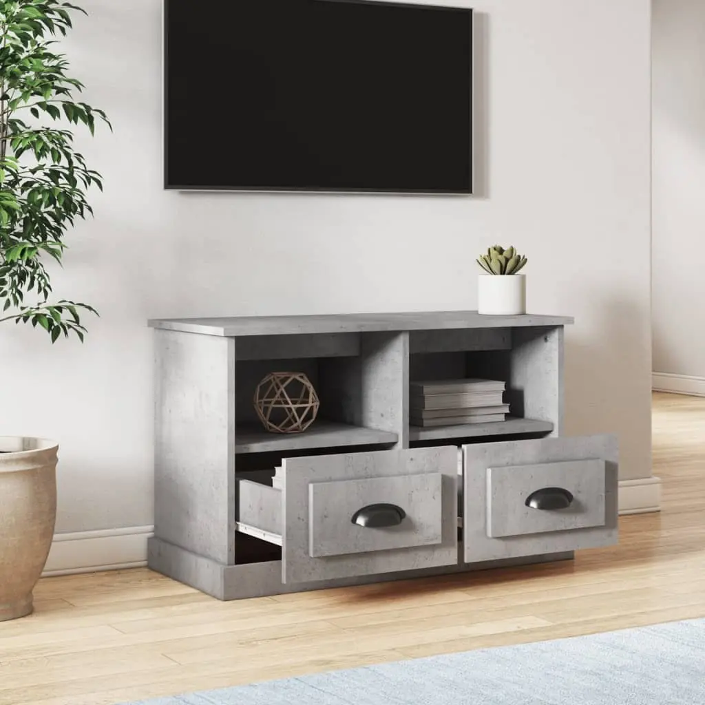 TV Cabinet Grey Storage Unit for Living Room 80 x 35 x 50 cm