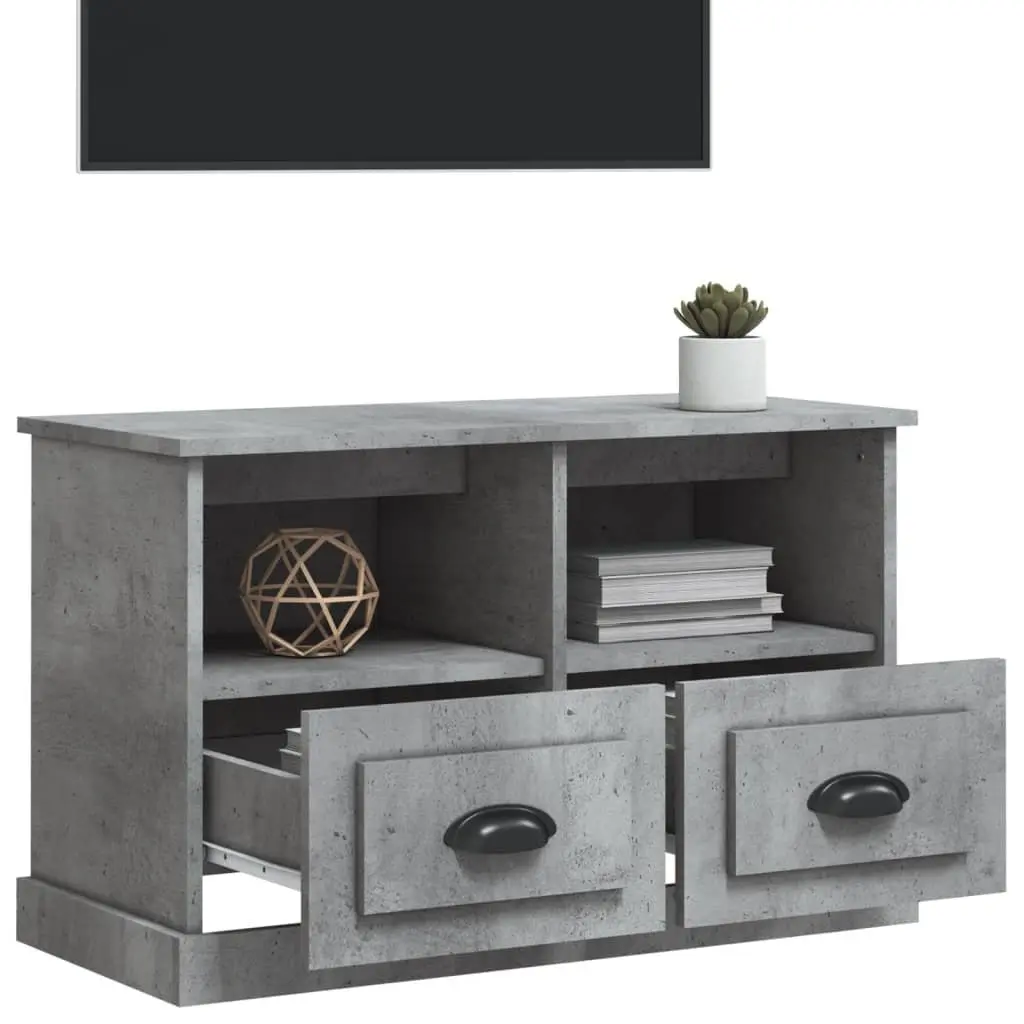 TV Cabinet Grey Storage Unit for Living Room 80 x 35 x 50 cm