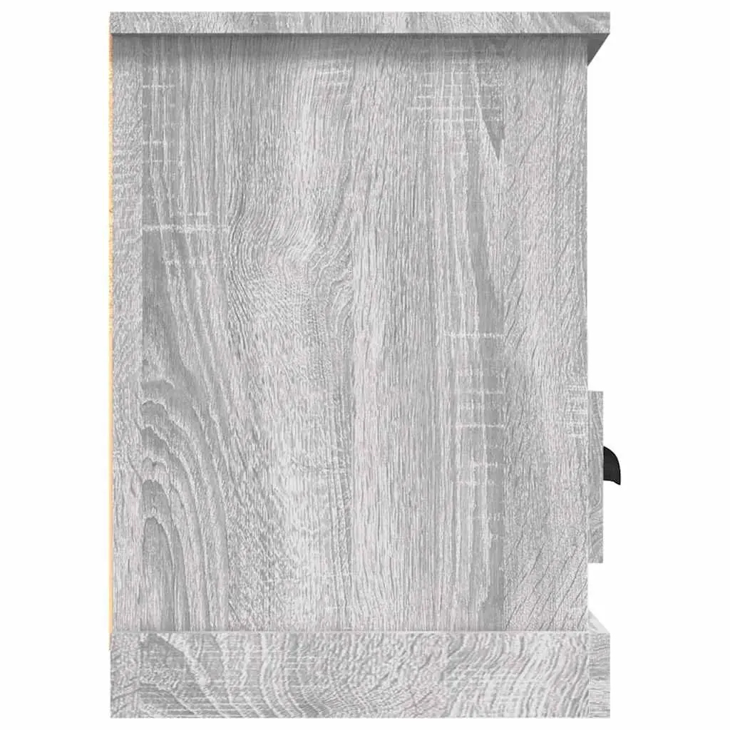 TV Cabinet Grey Sonoma Storage Unit with Drawers Open Compartments 100x35x50cm