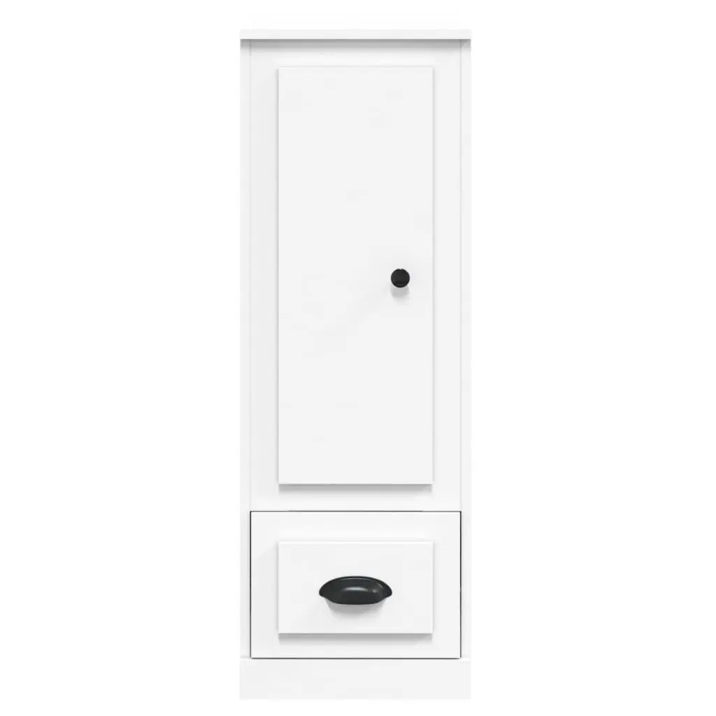 White Highboard Storage Cabinet Engineered Wood Sideboard Buffet Furniture