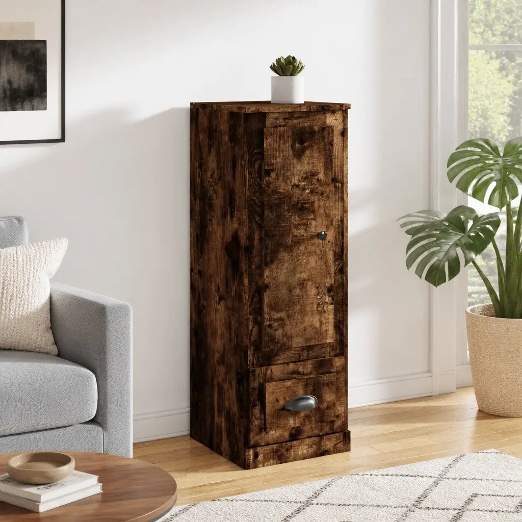 Highboard Storage Cabinet for Home 36 x 35.5 x 103.5 cm Brown Smoked Oak