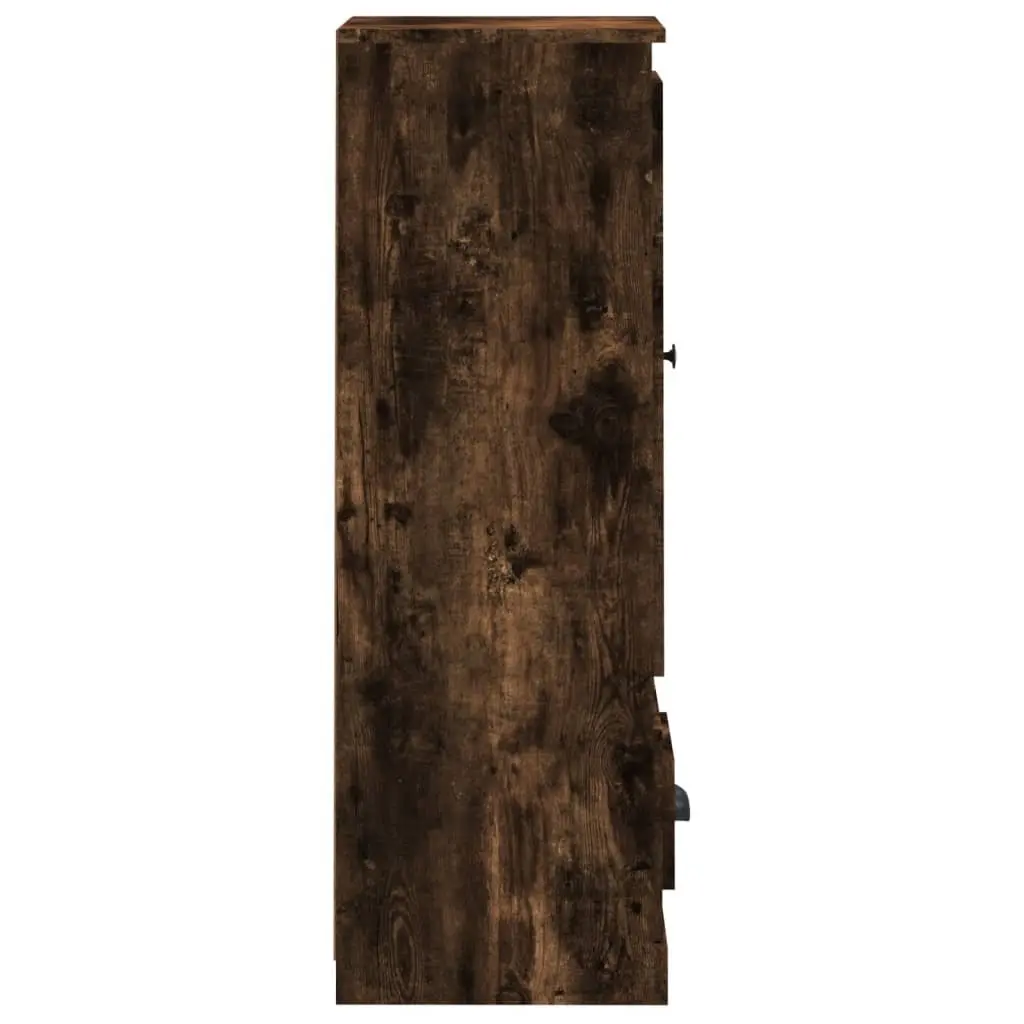Highboard Storage Cabinet for Home 36 x 35.5 x 103.5 cm Brown Smoked Oak
