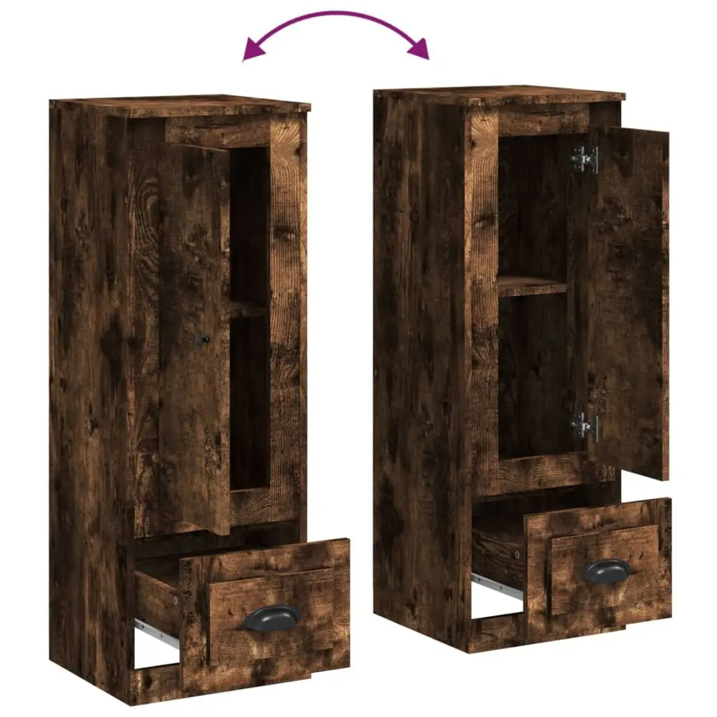 Highboard Storage Cabinet for Home 36 x 35.5 x 103.5 cm Brown Smoked Oak