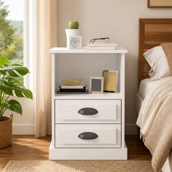 Specifications for Bedside Cabinet: White High Gloss
