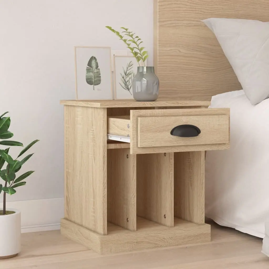 Bedside Cabinets 2 pcs Brown Sonoma Oak 43x36x50 cm Nightstand Storage Drawer