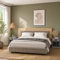 Bedside Cabinets 2 pcs Grey 43x36x50 cm Drawer Storage Nightstand Side Table