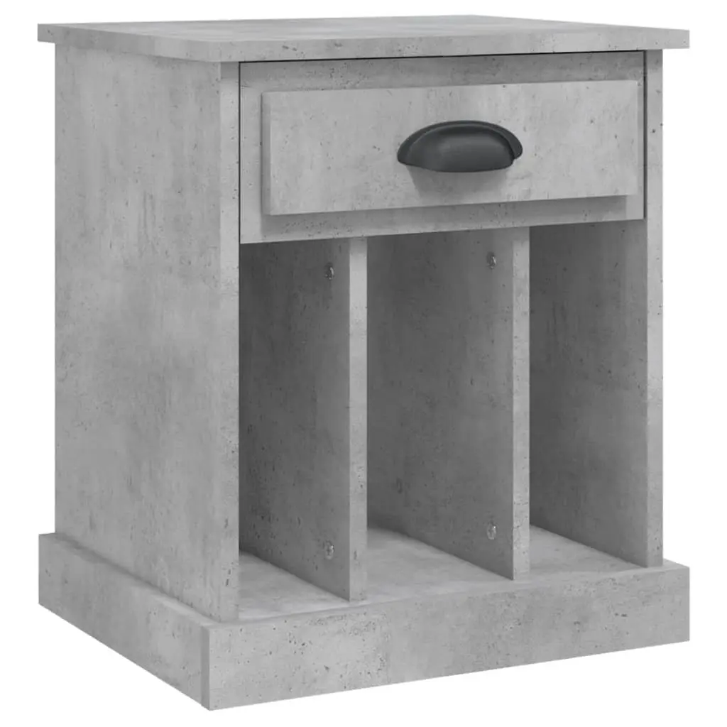 Bedside Cabinets Set of 2 Grey 43x36x50 cm Drawer Storage Nightstand Side Table