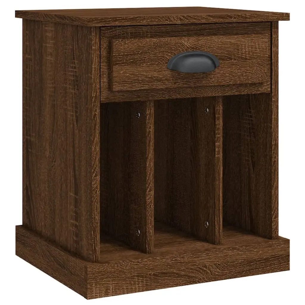 Brown Oak Bedside Cabinet 43x36x50cm