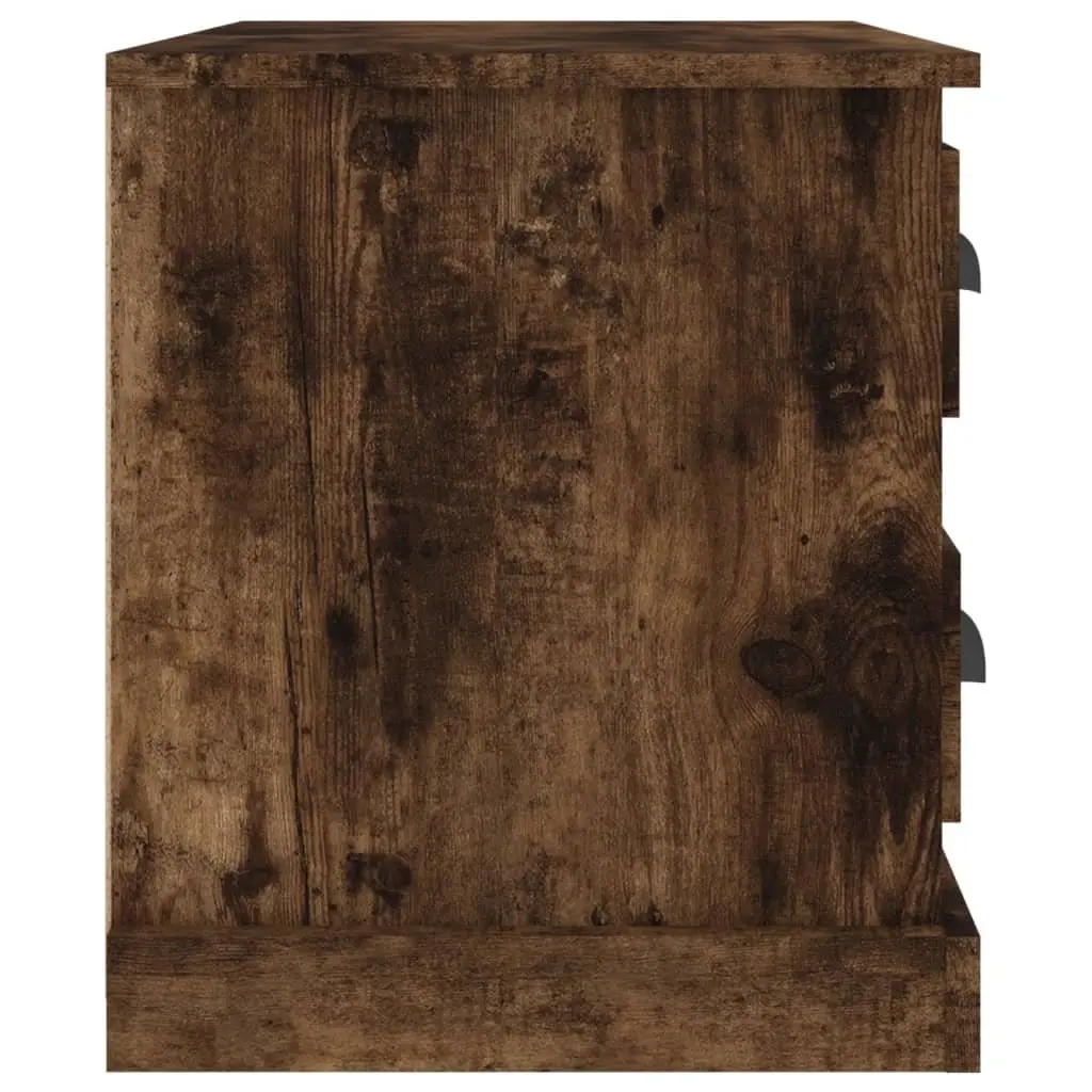 Bedside Cabinet Brown Storage Table with Drawer Compartment Nightstand Furniture