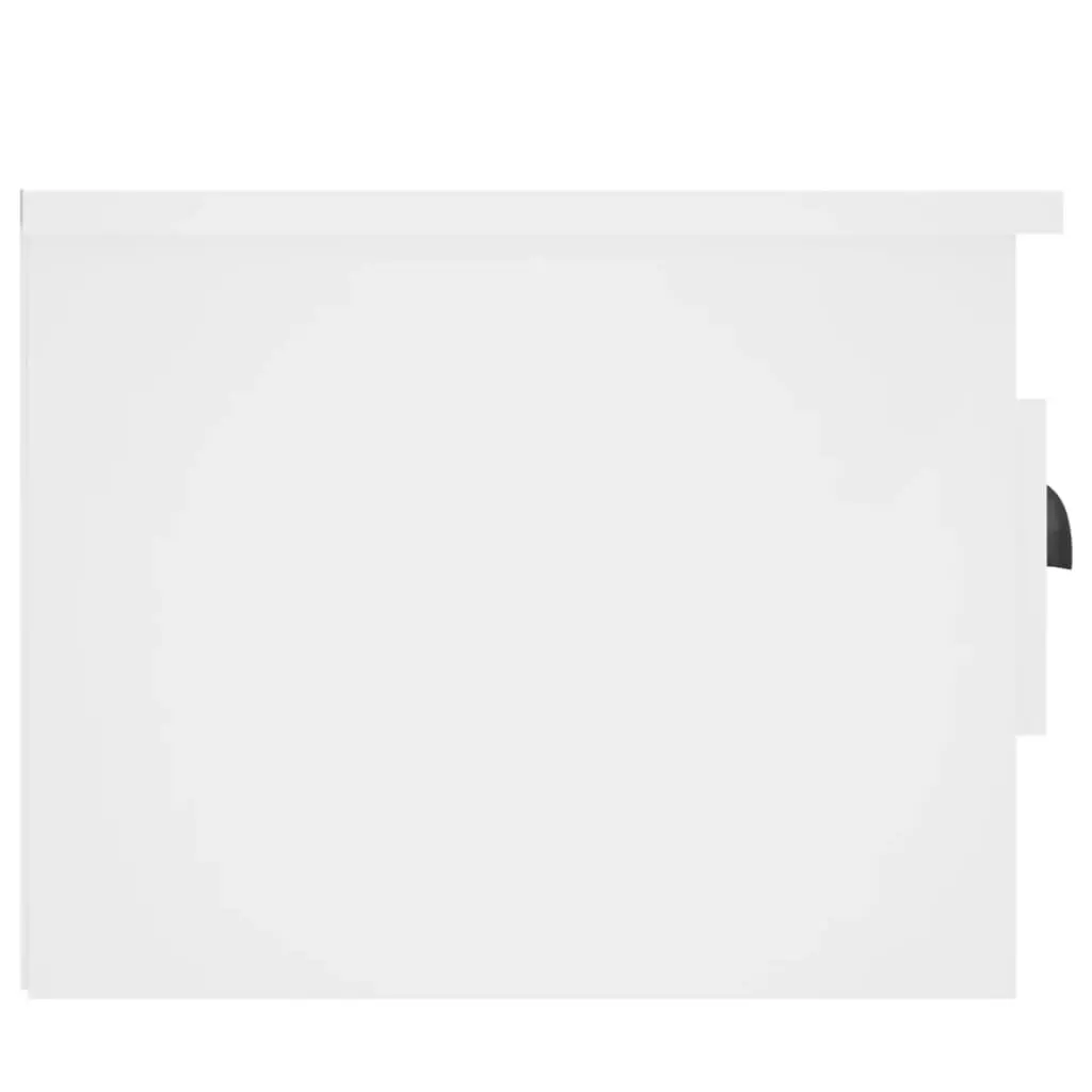 Wall-mounted Bedside Cabinet White Floating Nightstand with Drawer Storage 41.5cm W x 36cm H x 28cm D